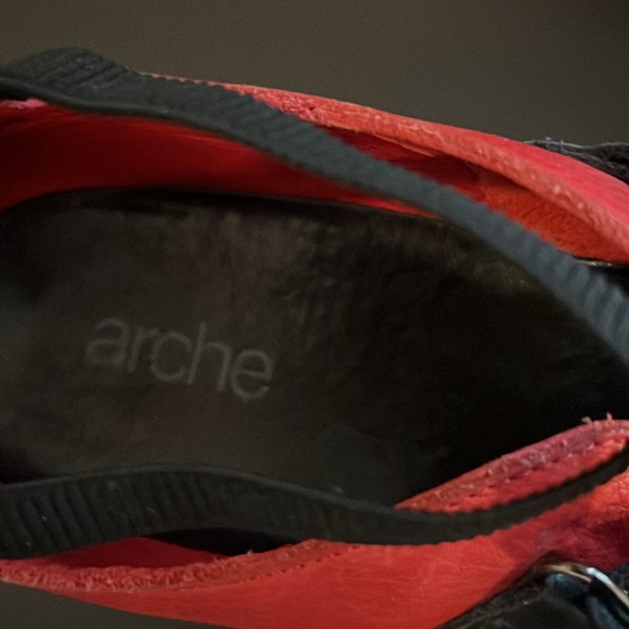 Arche red and black size 8 ballerina flats - Picture 2 of 7
